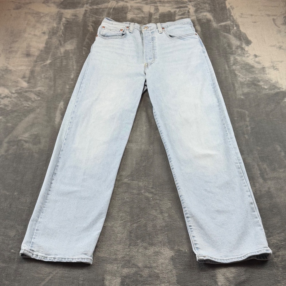 Levis Ribcage Straight Jeans Womens 30 Light Wash Blue High Rise 79078-0018